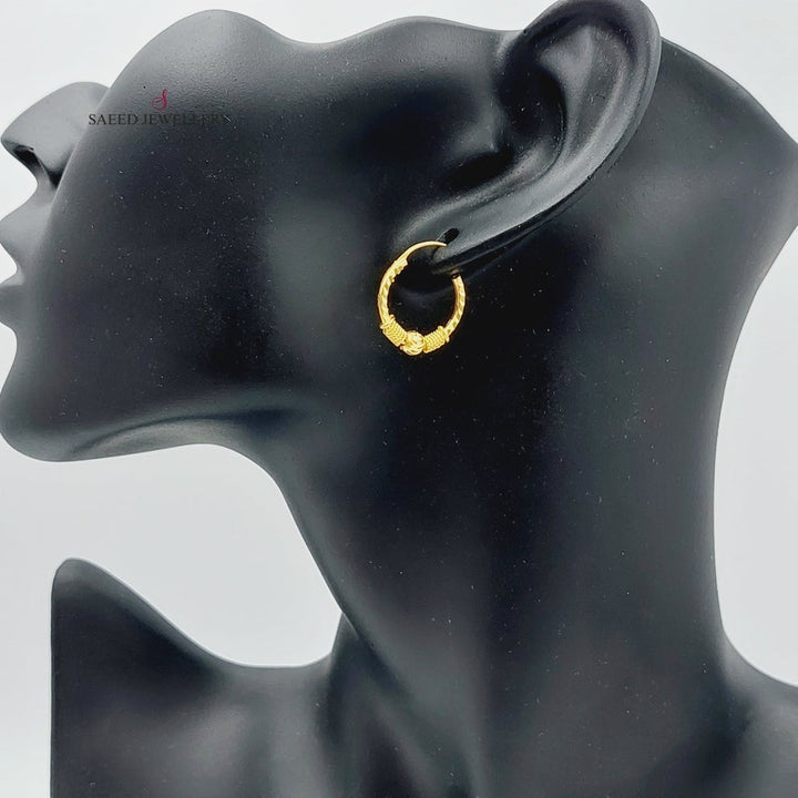 21K Gold Hoop Earrings by Saeed Jewelry - Image 9