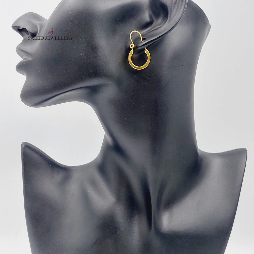 21K Gold Hoop Earrings by Saeed Jewelry - Image 2