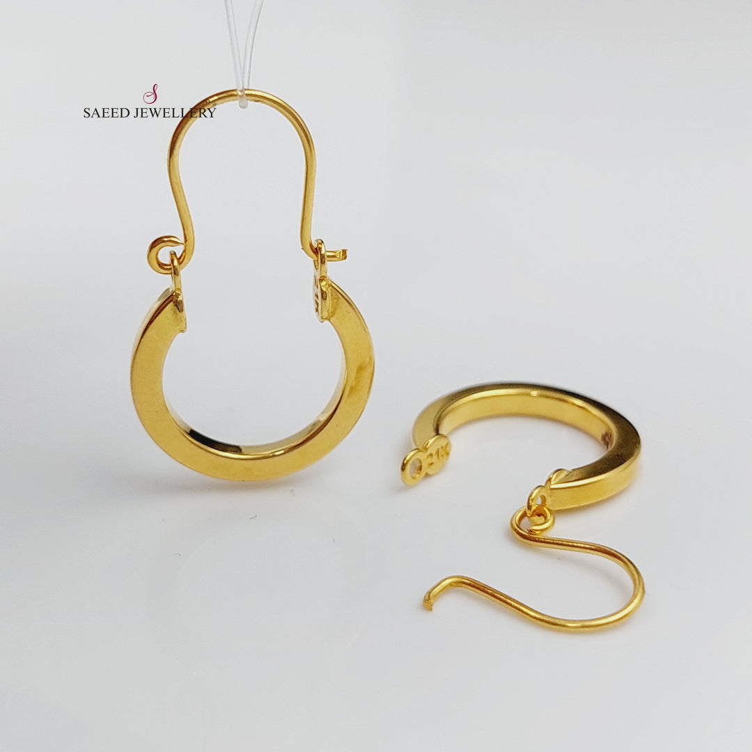 21K Gold Hoop Earrings by Saeed Jewelry - Image 1