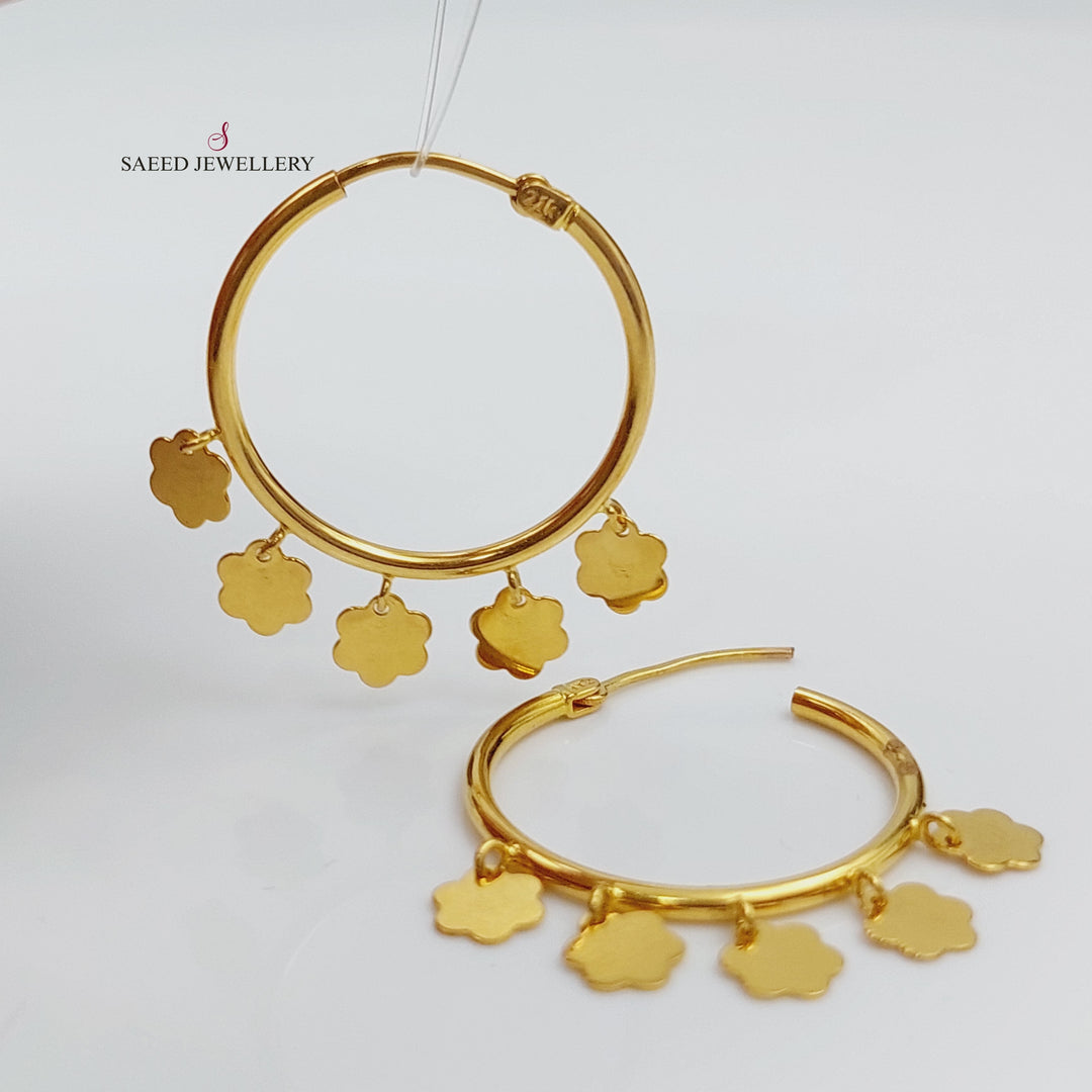 21K Gold Hoop Earrings by Saeed Jewelry - Image 1