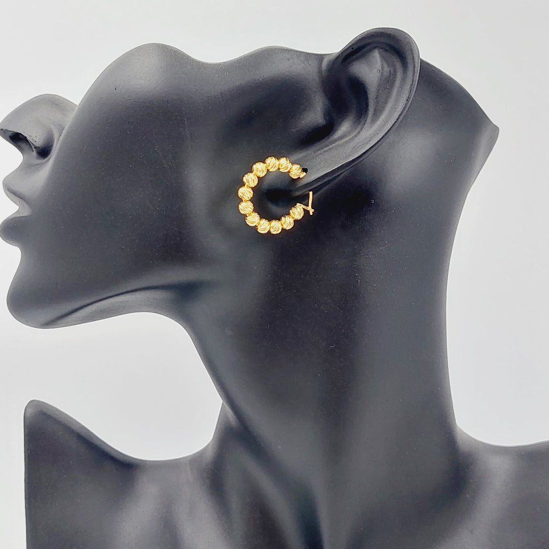 21K Gold Hoop Earrings by Saeed Jewelry - Image 2