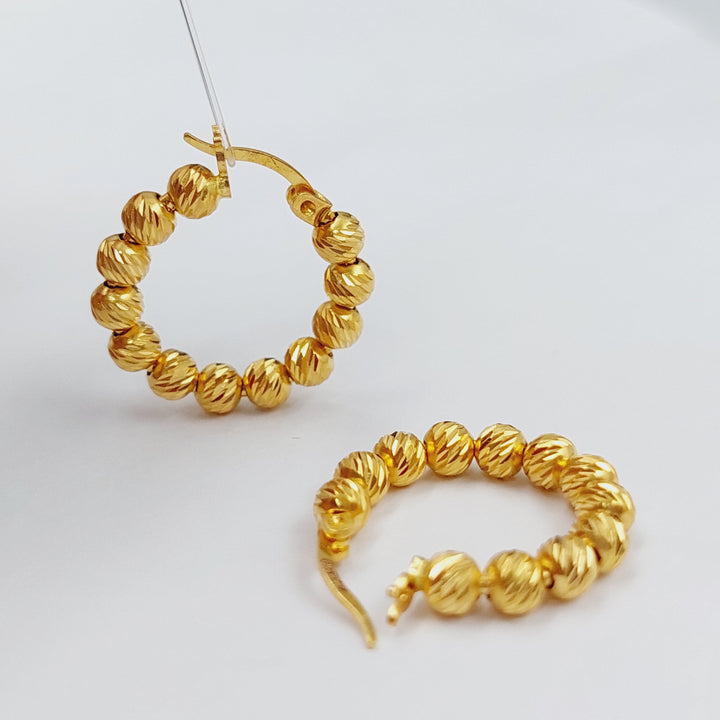 21K Gold Hoop Earrings by Saeed Jewelry - Image 3