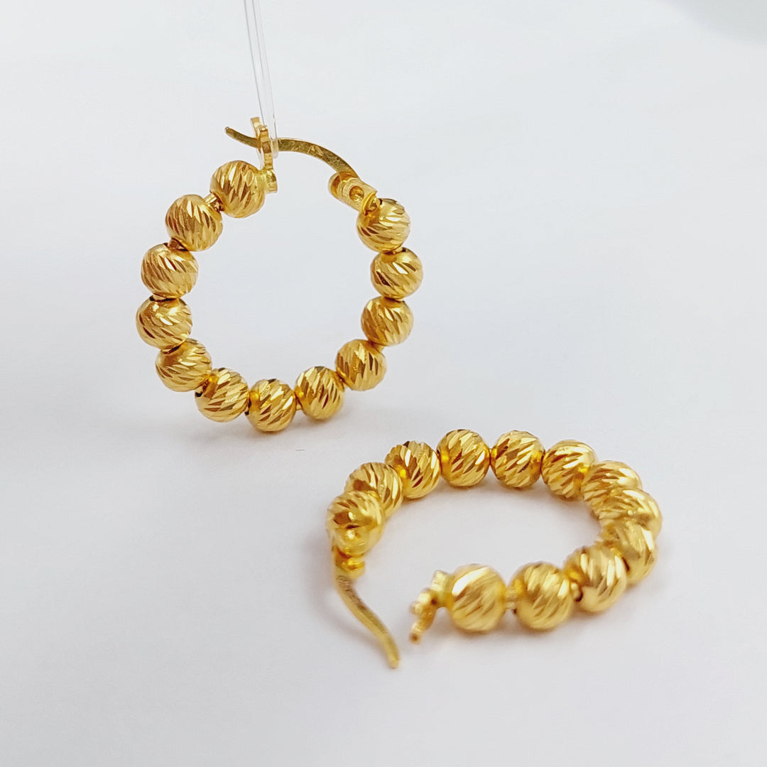 21K Gold Hoop Earrings by Saeed Jewelry - Image 1