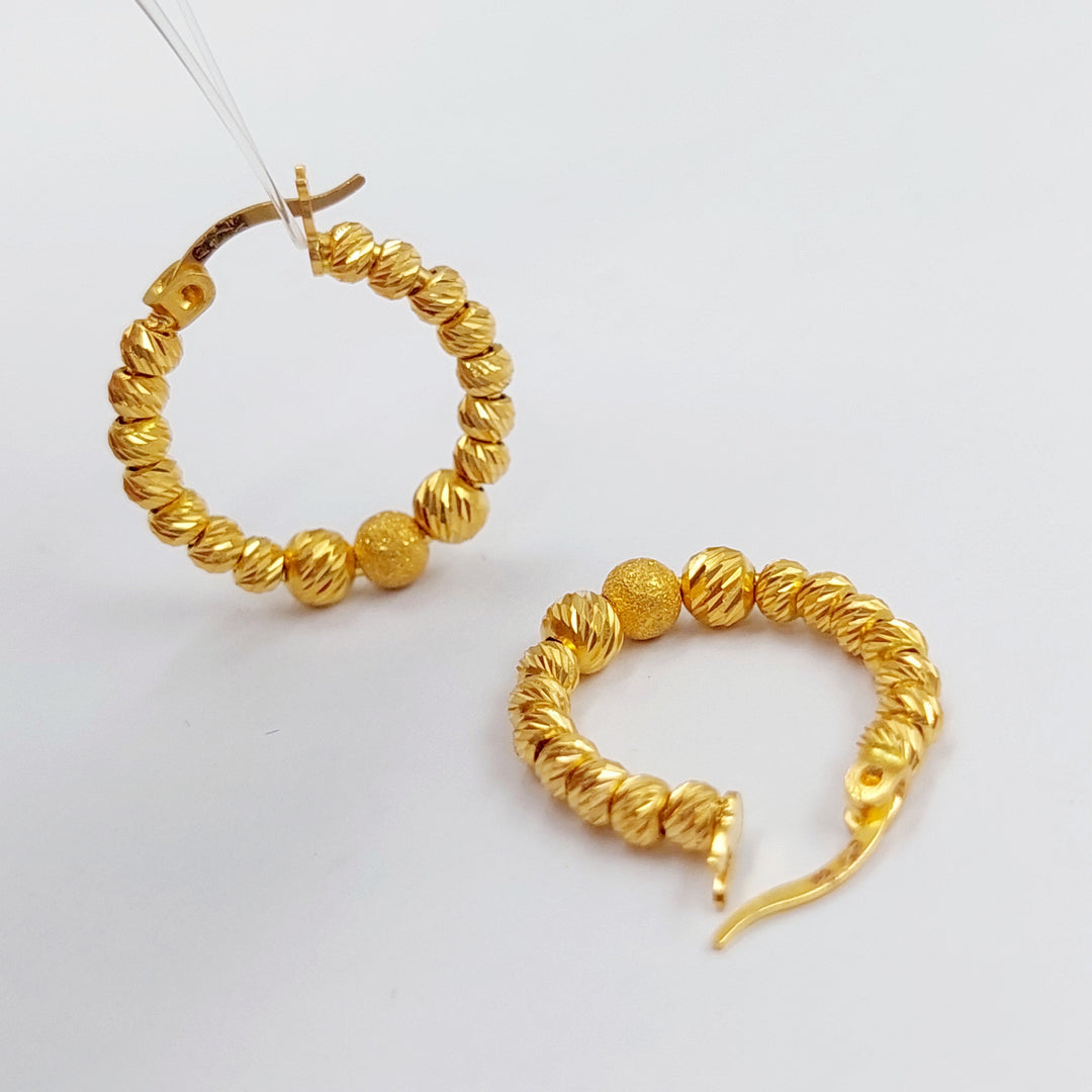 21K Gold Hoop Earrings by Saeed Jewelry - Image 5