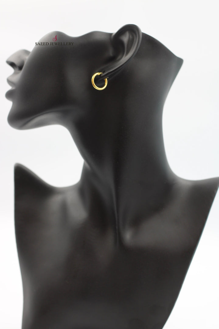 21K Gold Hoop Earrings by Saeed Jewelry - Image 2