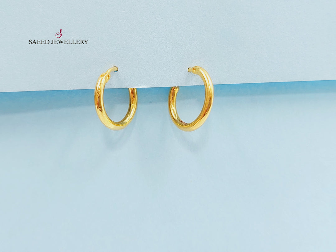 21K Gold Hoop Earrings by Saeed Jewelry - Image 5