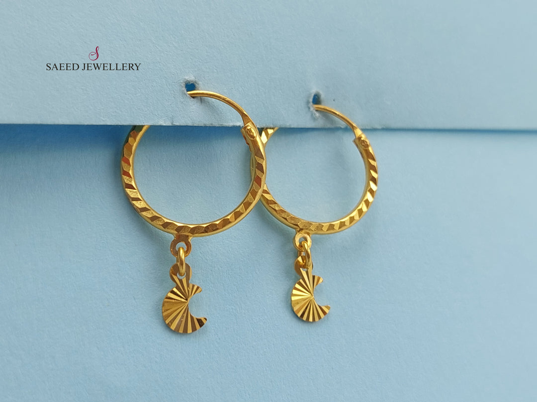 21K Gold Hoop Earrings by Saeed Jewelry - Image 3