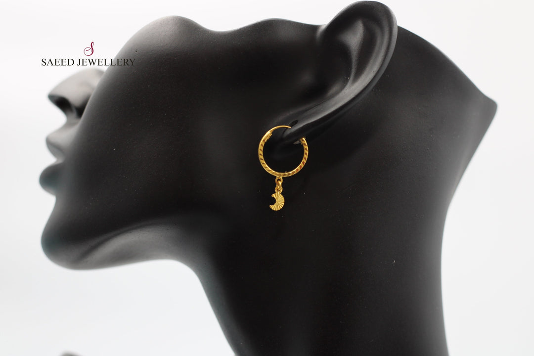 21K Gold Hoop Earrings by Saeed Jewelry - Image 1