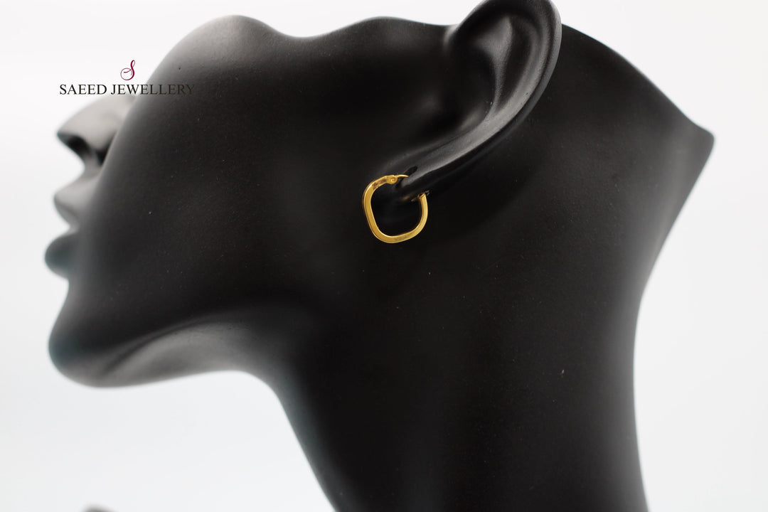 21K Gold Hoop Earrings by Saeed Jewelry - Image 3