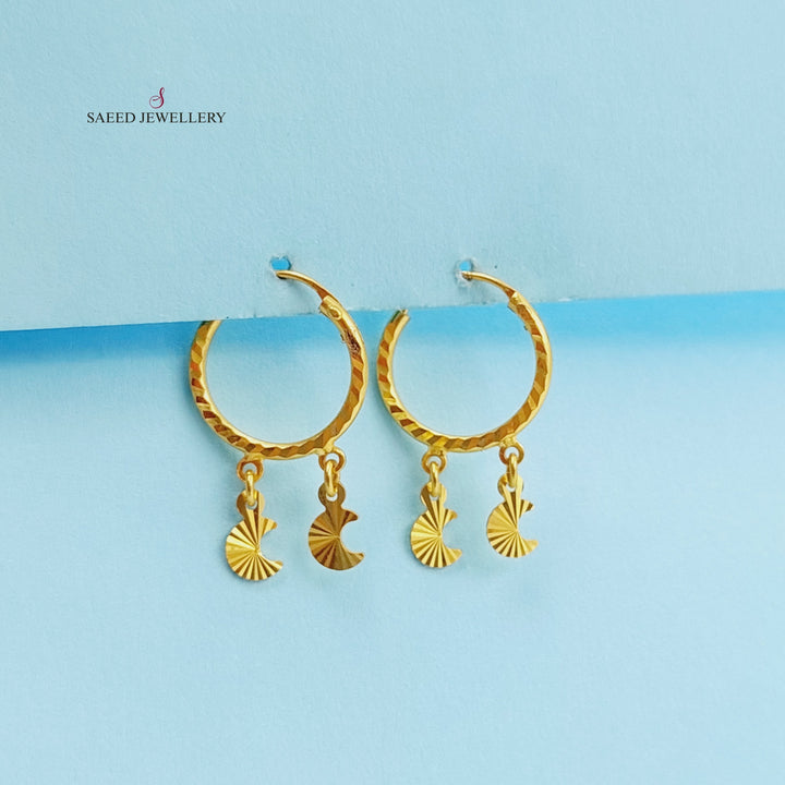 21K Gold Hoop Earrings by Saeed Jewelry - Image 1