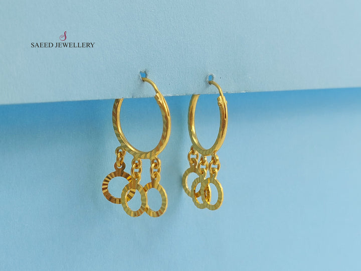 21K Gold Hoop Earrings by Saeed Jewelry - Image 1