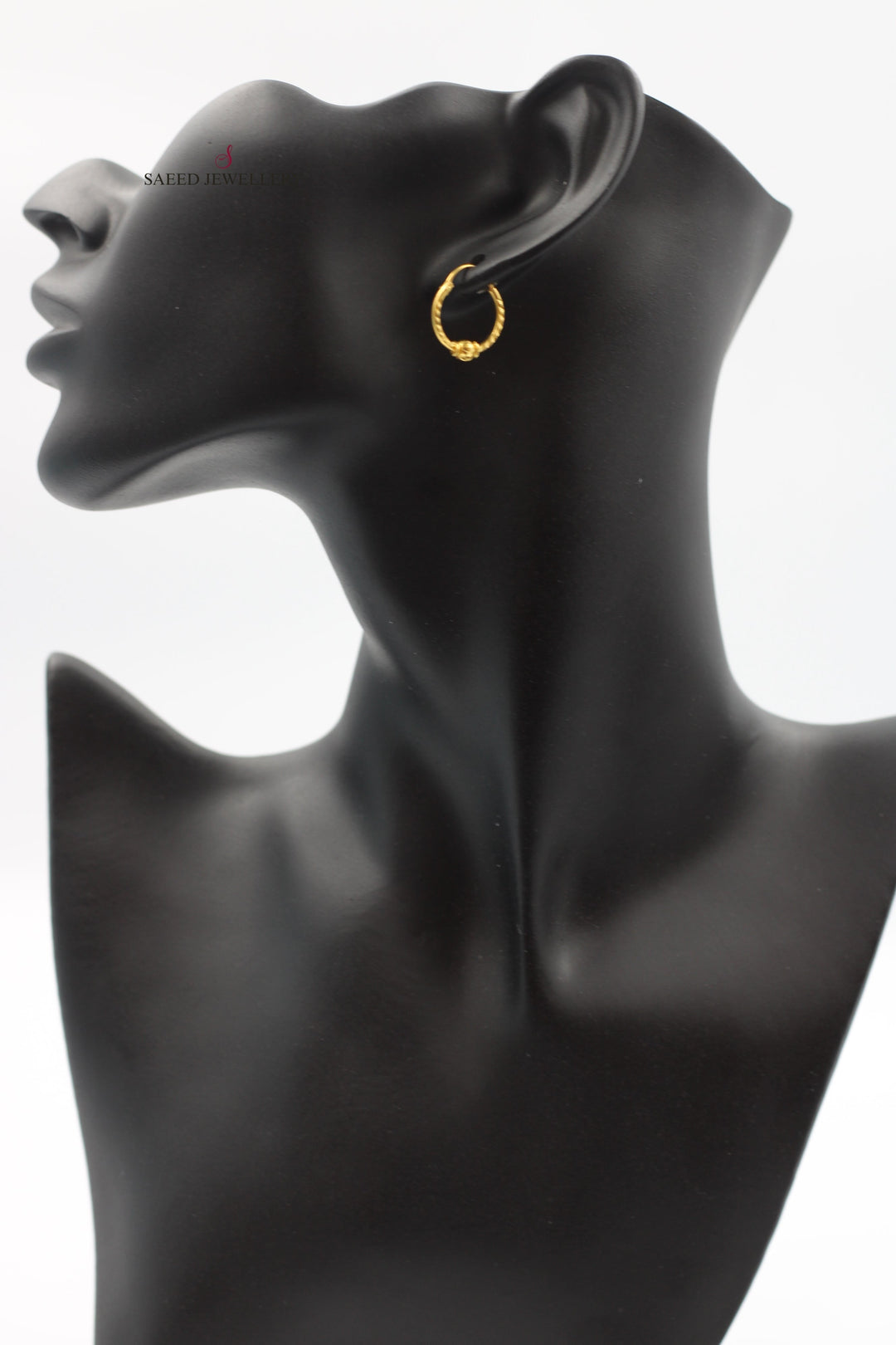 21K Gold Hoop Earrings by Saeed Jewelry - Image 3