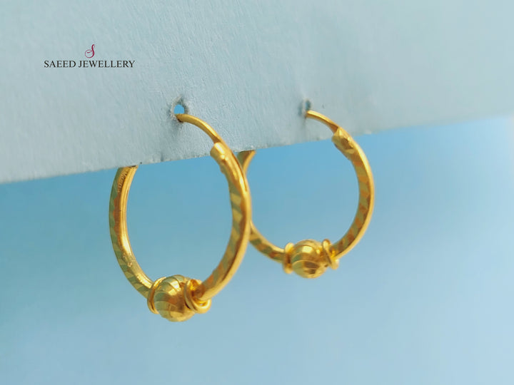 21K Gold Hoop Earrings by Saeed Jewelry - Image 1