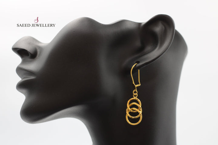 21K Gold Hoop Earrings by Saeed Jewelry - Image 3