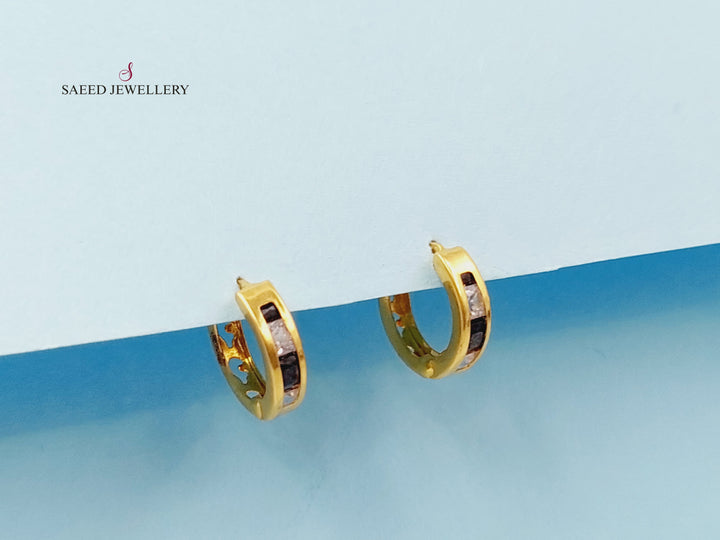 21K Gold Hoop Earrings by Saeed Jewelry - Image 1