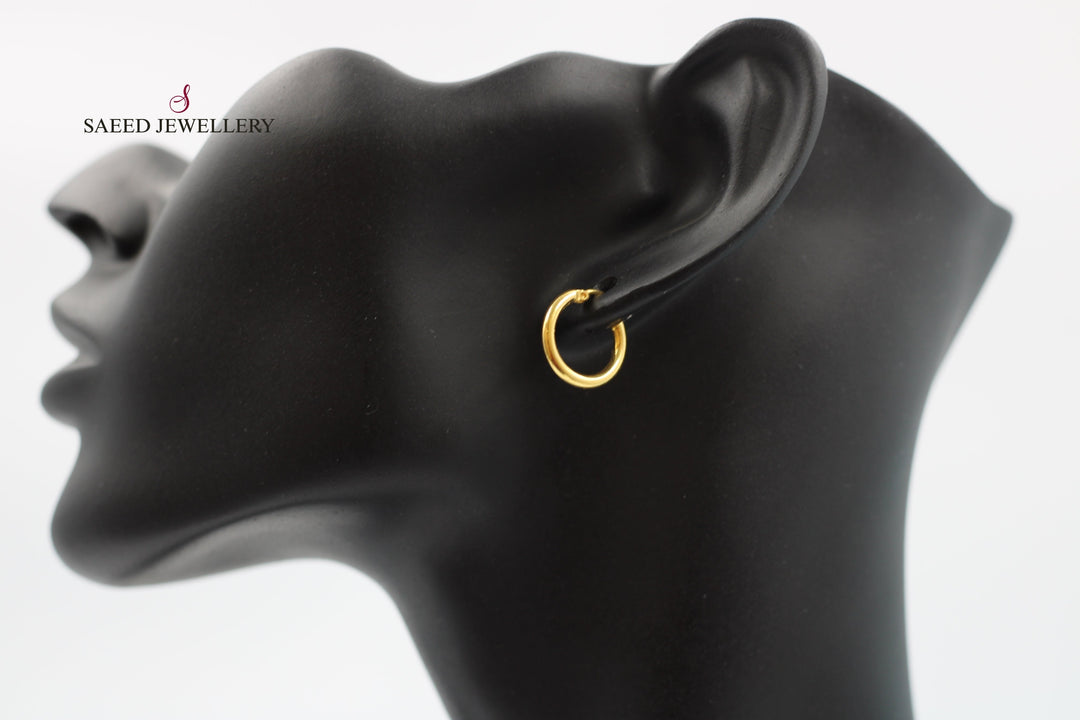 21K Gold Hoop Earrings by Saeed Jewelry - Image 1