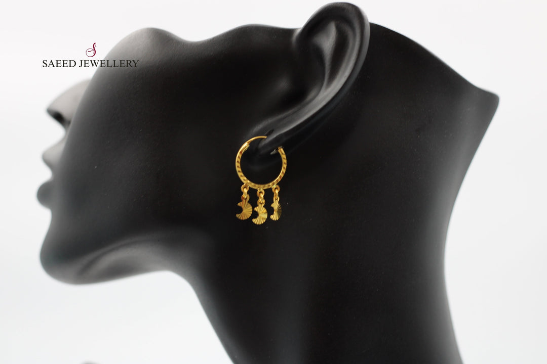 21K Gold Hoop Earrings by Saeed Jewelry - Image 1