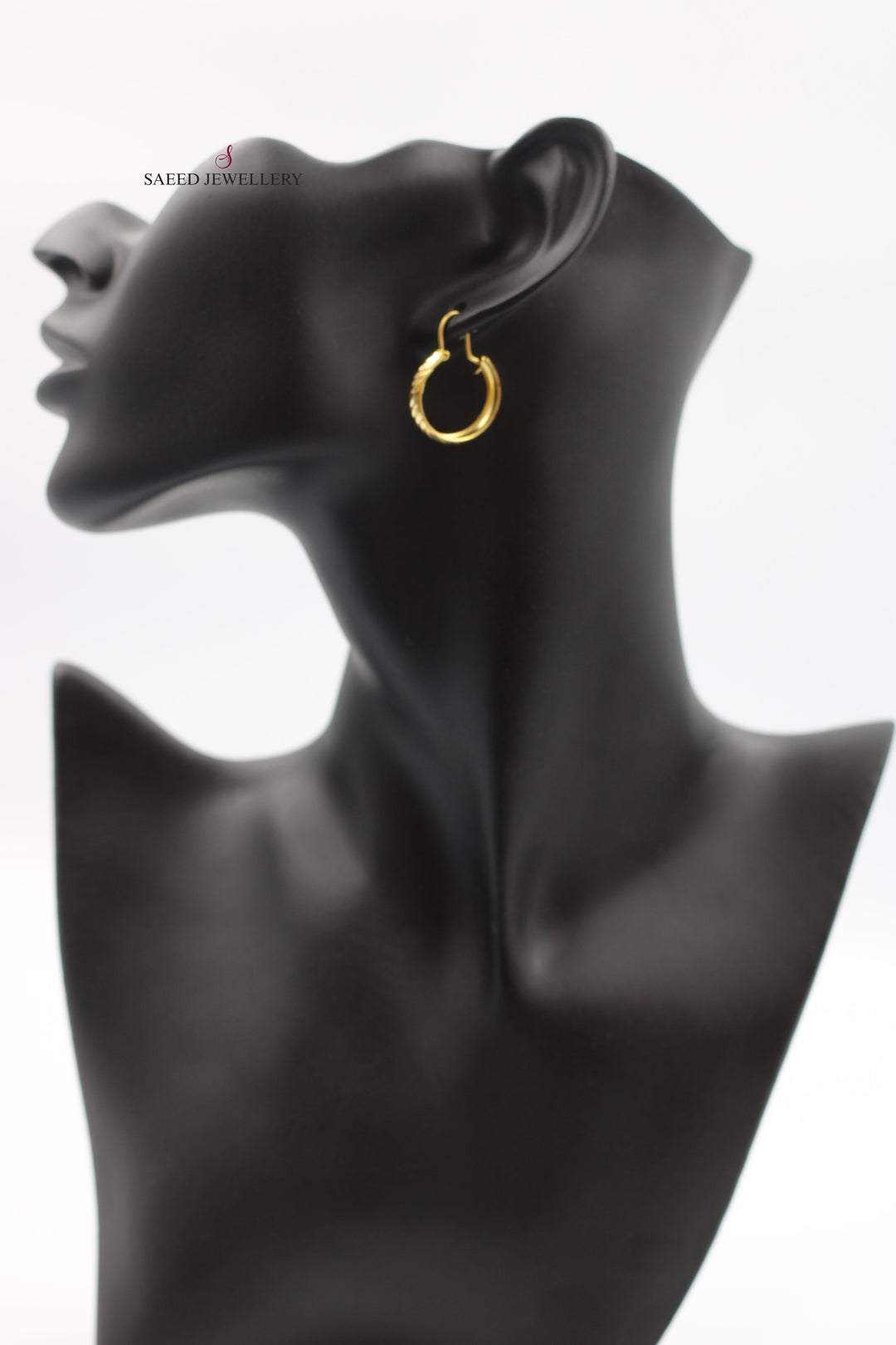 21K Gold Hoop Earrings by Saeed Jewelry - Image 2