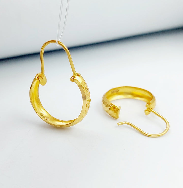 21K Gold Hoop Earrings by Saeed Jewelry - Image 1