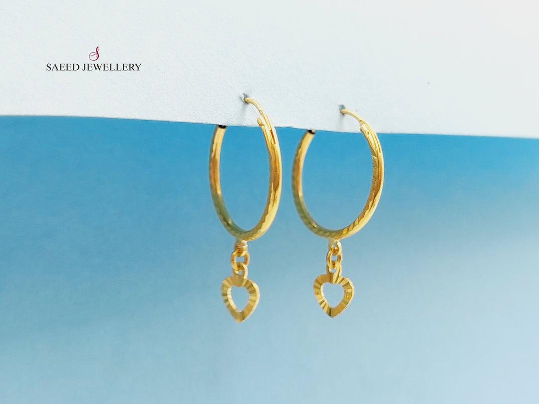 21K Gold Hoop Earrings by Saeed Jewelry - Image 6