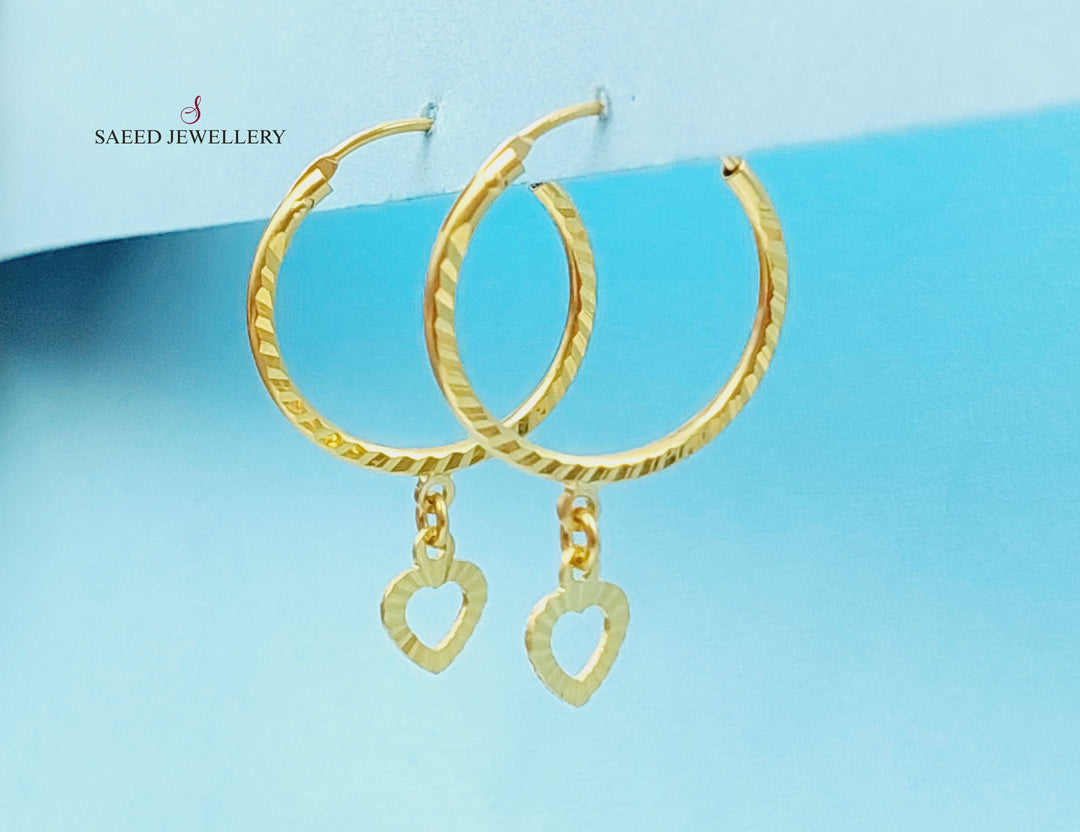 21K Gold Hoop Earrings by Saeed Jewelry - Image 1