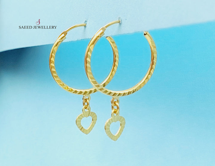 21K Gold Hoop Earrings by Saeed Jewelry - Image 1