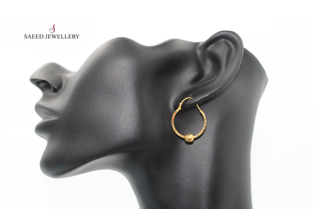 21K Gold Hoop Earrings by Saeed Jewelry - Image 6