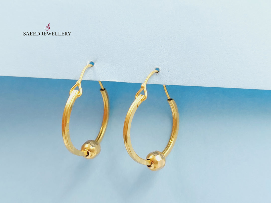 21K Gold Hoop Earrings by Saeed Jewelry - Image 8