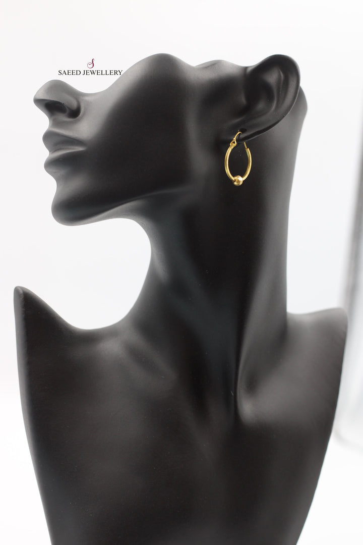 21K Gold Hoop Earrings by Saeed Jewelry - Image 7