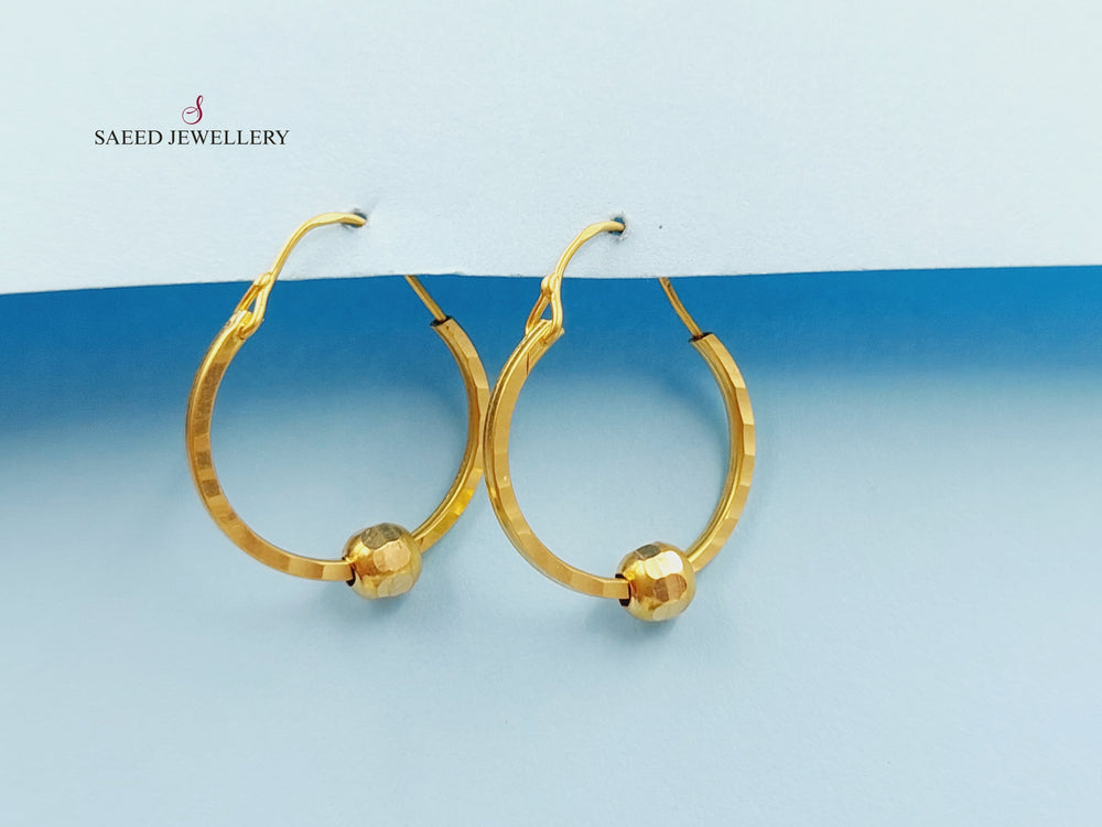 21K Gold Hoop Earrings by Saeed Jewelry - Image 2