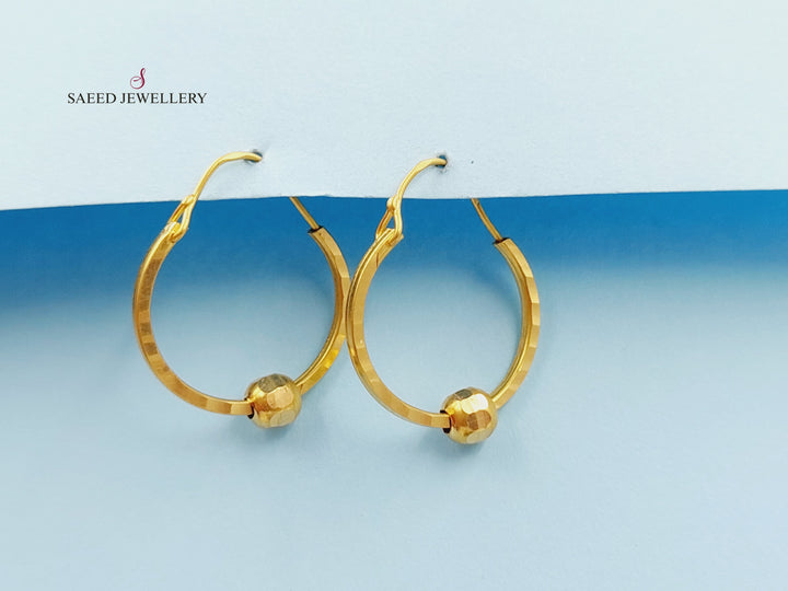 21K Gold Hoop Earrings by Saeed Jewelry - Image 2