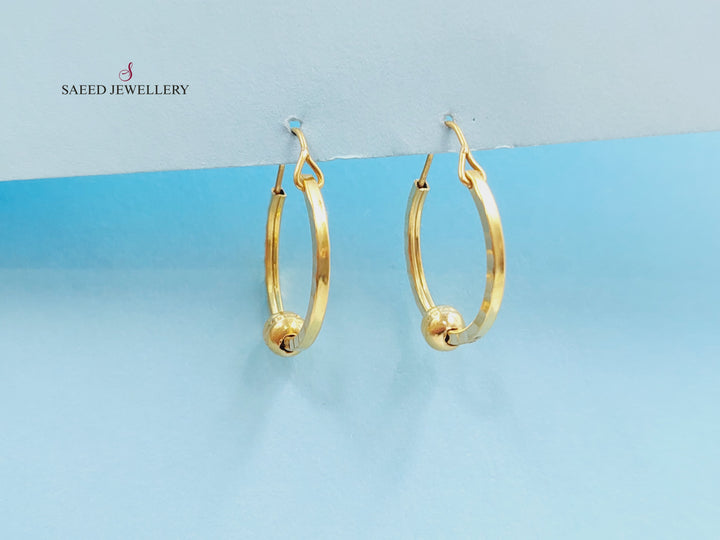 21K Gold Hoop Earrings by Saeed Jewelry - Image 4