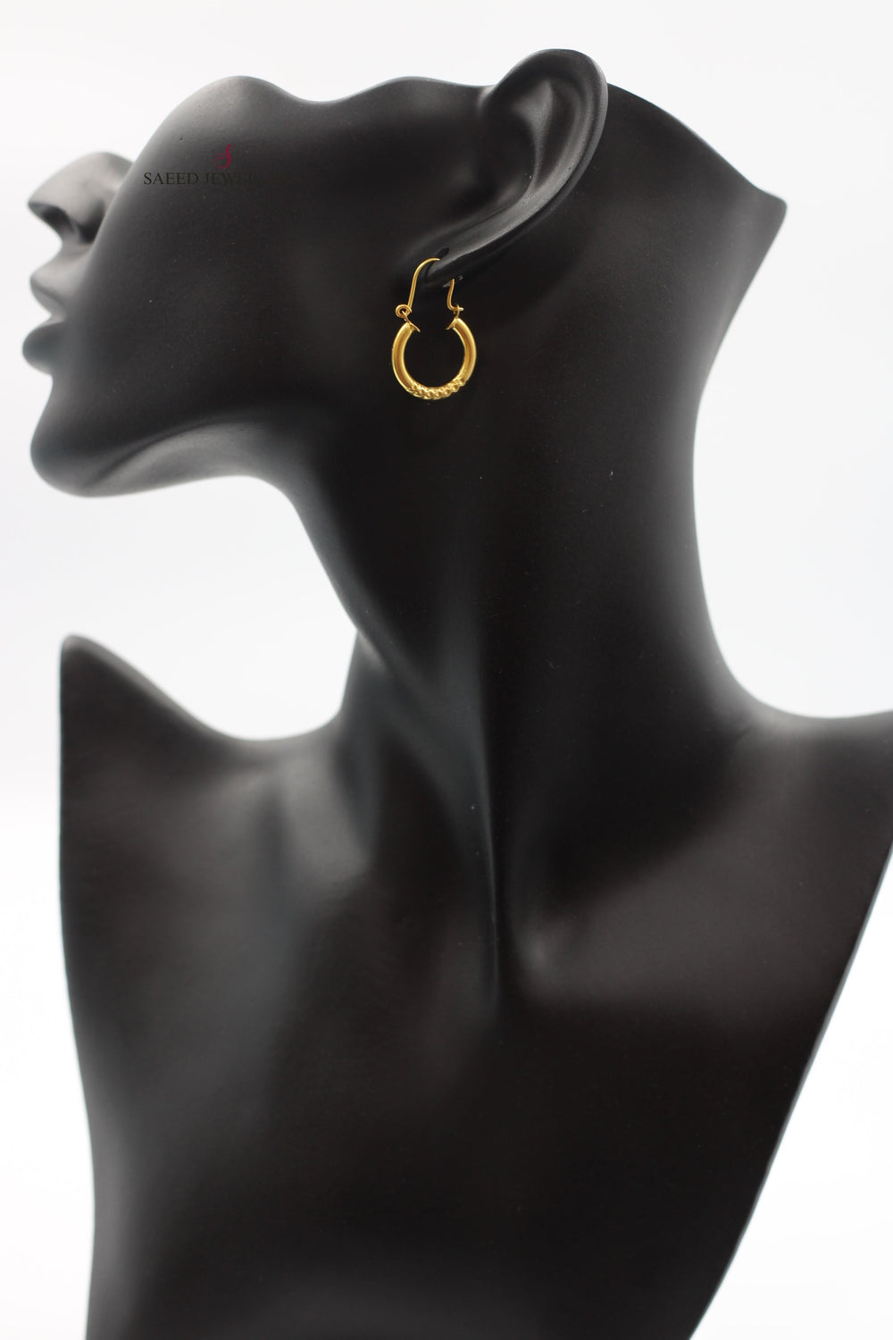 21K Gold Hoop Earrings by Saeed Jewelry - Image 2
