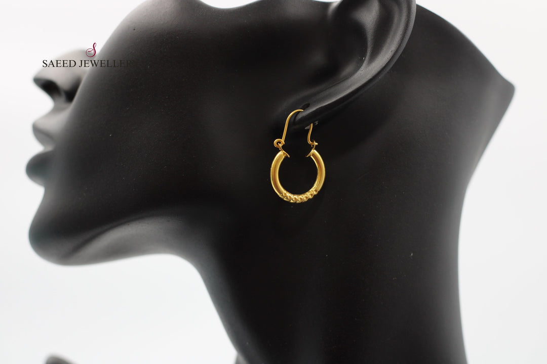 21K Gold Hoop Earrings by Saeed Jewelry - Image 7