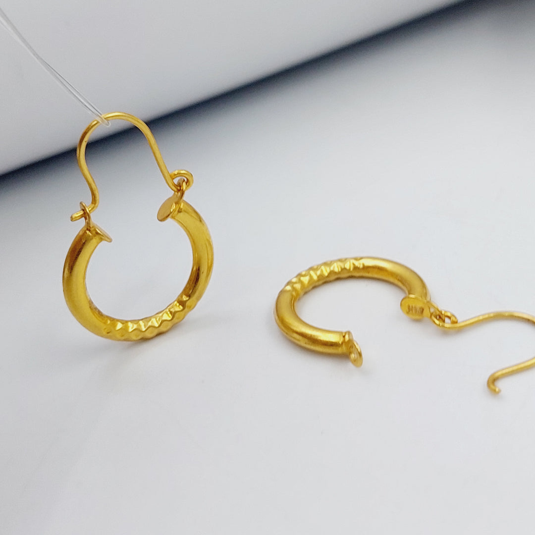 21K Gold Hoop Earrings by Saeed Jewelry - Image 5