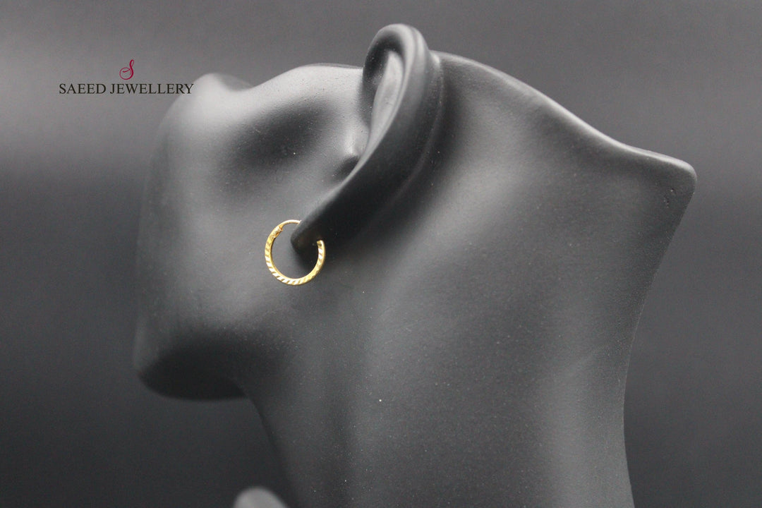 21K Gold Hoop Earrings by Saeed Jewelry - Image 4