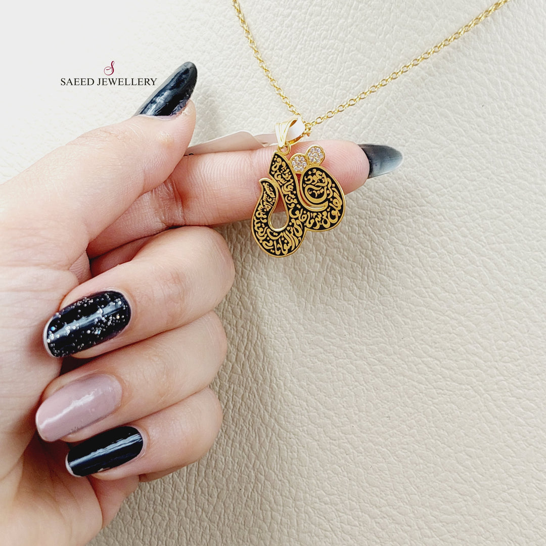 21K Gold Say Pendant by Saeed Jewelry - Image 4