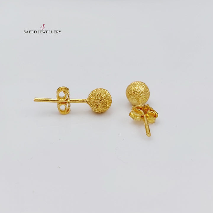 21K Gold Screw Earring by Saeed Jewelry - Image 6