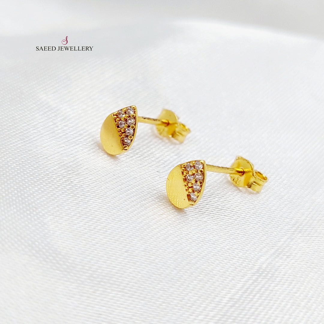 21K Gold Screw Earrings by Saeed Jewelry - Image 5