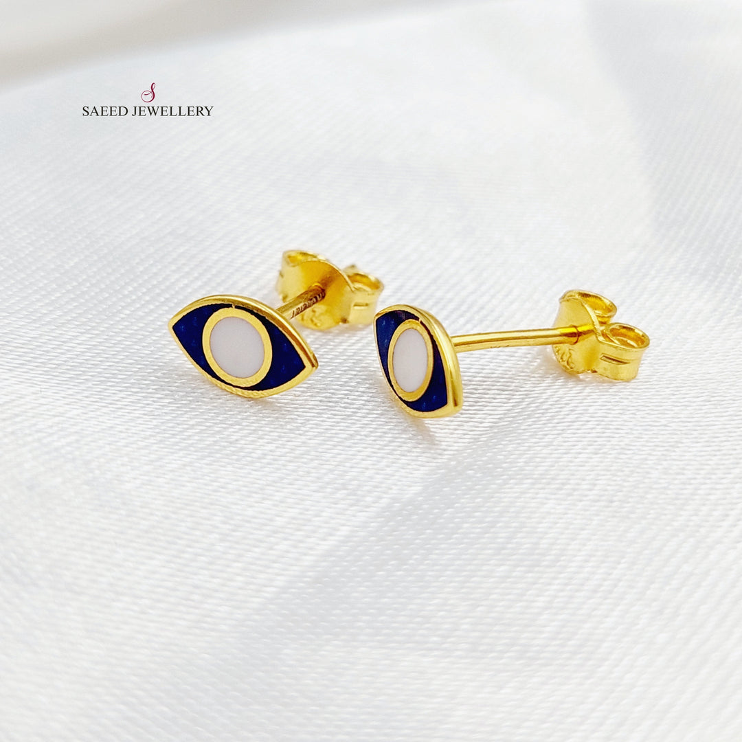 21K Gold Screw Earrings by Saeed Jewelry - Image 2