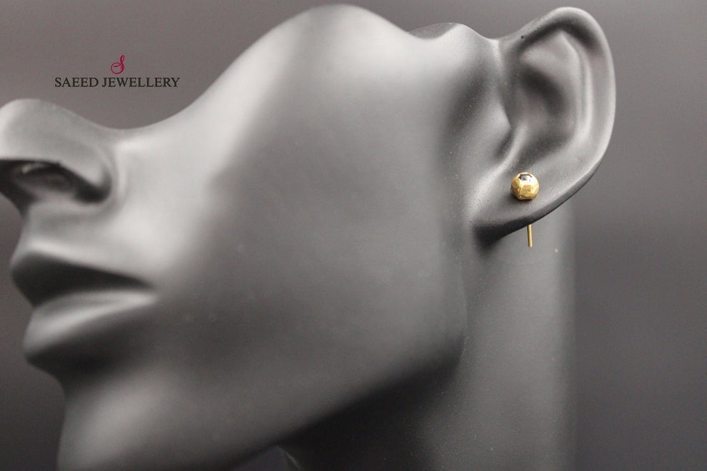 21K Gold Screw Earrings by Saeed Jewelry - Image 4