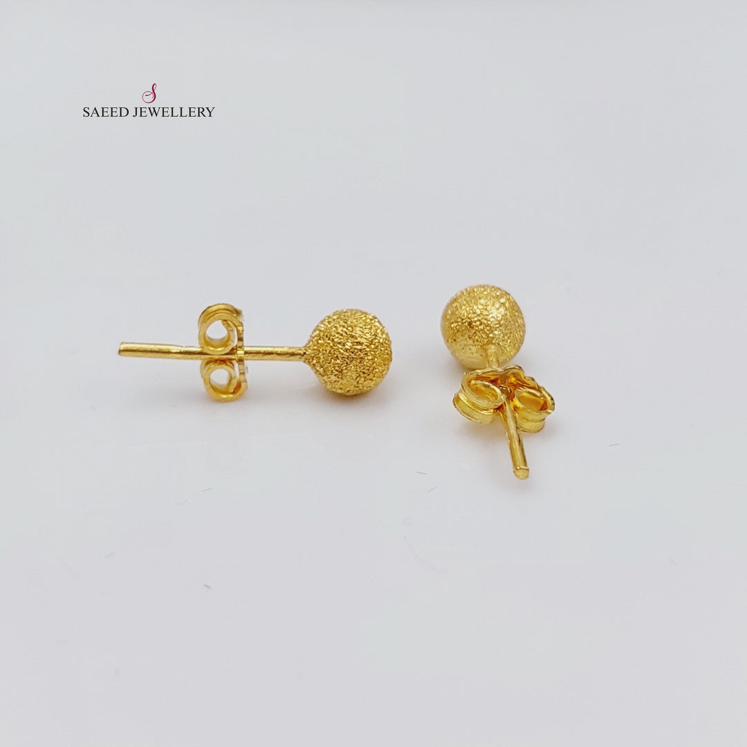 21K Gold Screw Earrings by Saeed Jewelry - Image 5