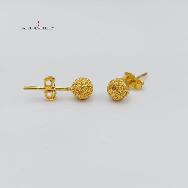 21K Gold Screw Earrings by Saeed Jewelry - Image 6