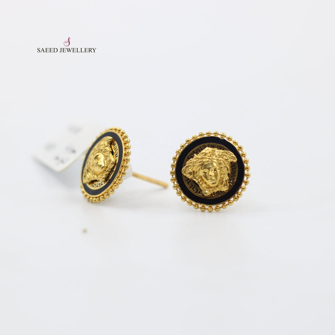 21K Gold Screw Earrings by Saeed Jewelry - Image 1