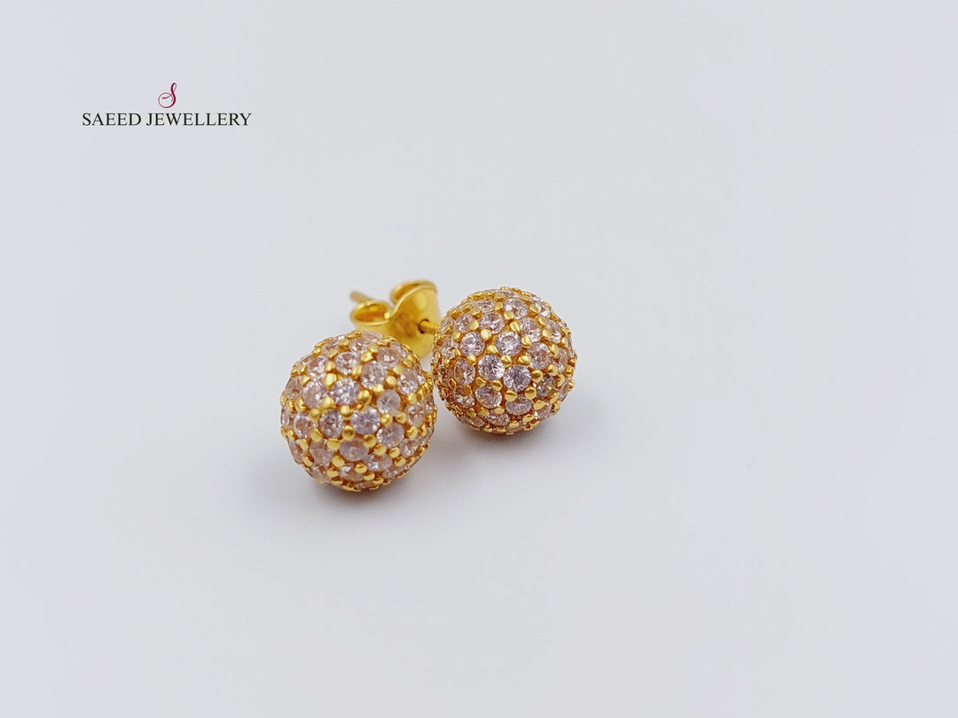 21K Gold Screw Earrings by Saeed Jewelry - Image 4