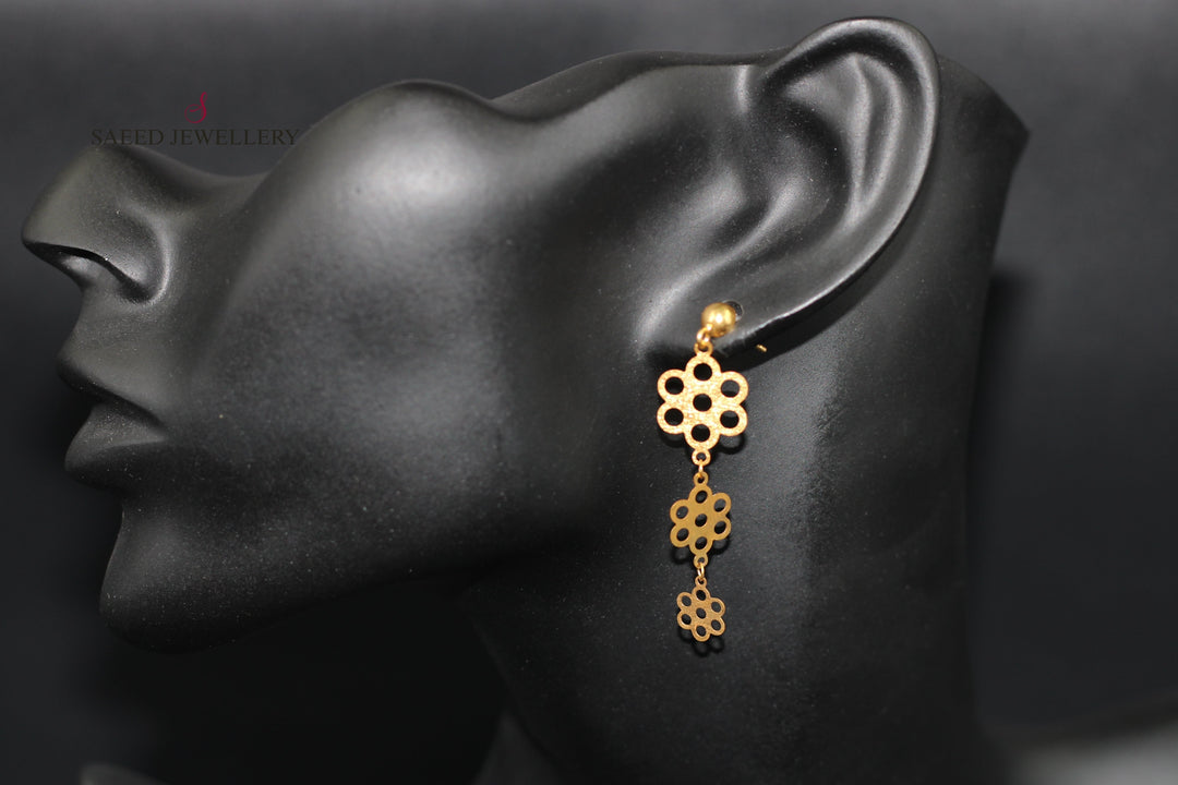 21K Gold Screw Earrings by Saeed Jewelry - Image 2