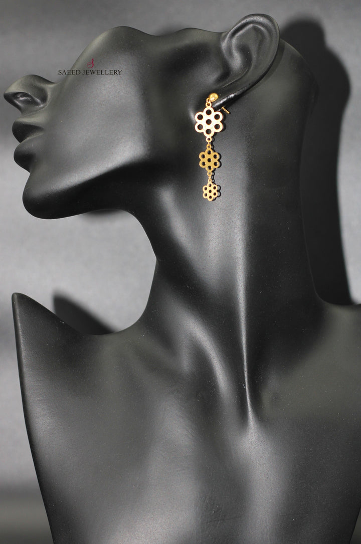 21K Gold Screw Earrings by Saeed Jewelry - Image 4