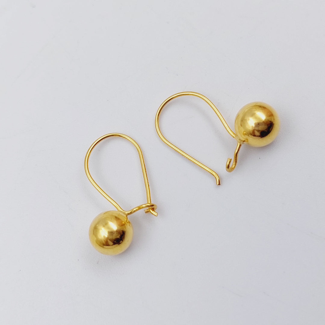 21K Gold Shankal Earrings by Saeed Jewelry - Image 5