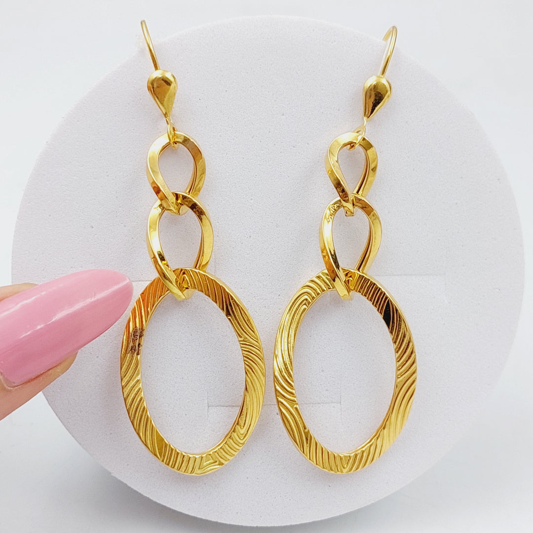 21K Gold Shankle Earrings by Saeed Jewelry - Image 1