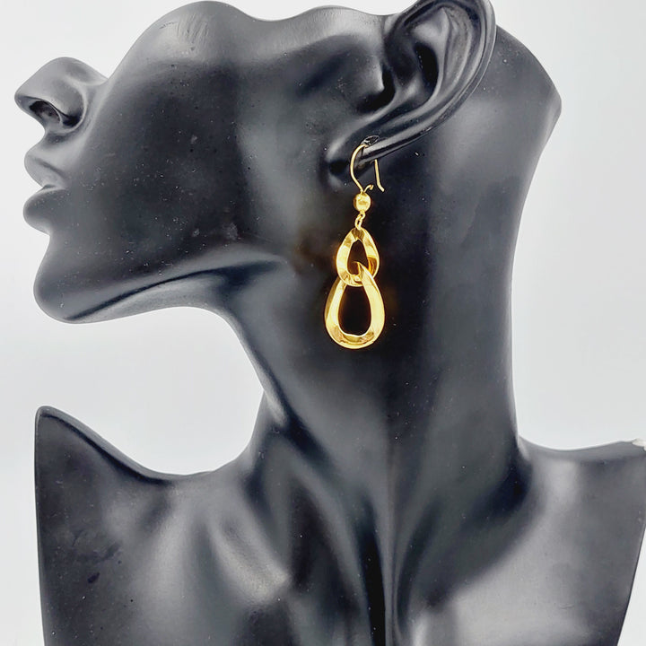 21K Gold Shankle Earrings by Saeed Jewelry - Image 3